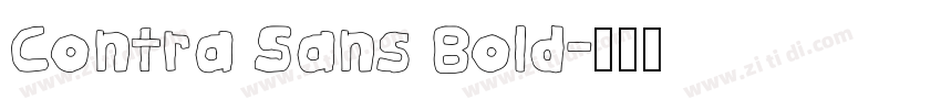 Contra Sans Bold字体转换